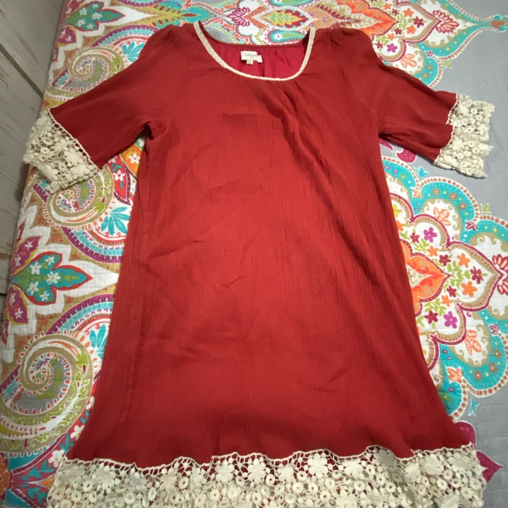off reddish dress